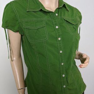 Tommy Hilfiger Kelly Green Button Top
